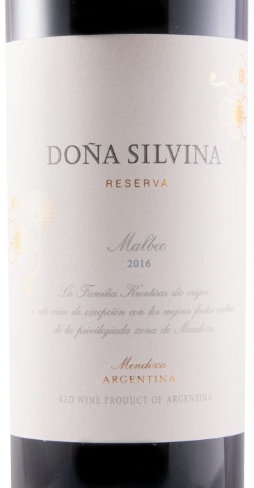2016 Doña Silvina Malbec Reserva organic red