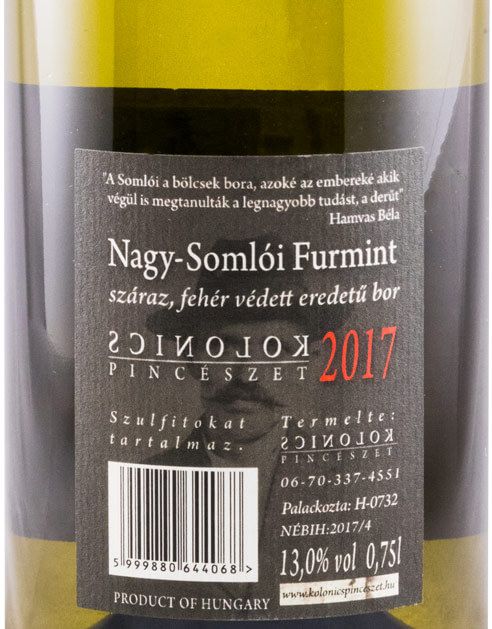 2017 Kolonics Furmint Nagy-Somlói white