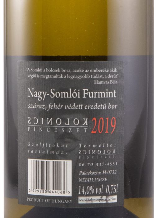 2019 Kolonics Furmint Nagy-Somlói white
