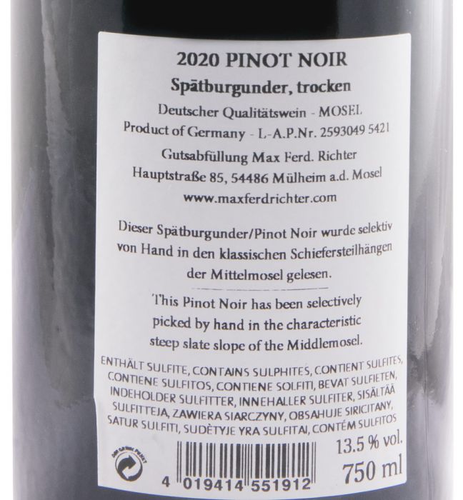 2020 Max Ferd. Richter Spätburgunder Pinot Noir tinto