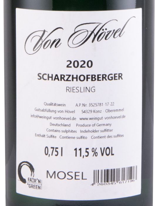 2020 Von Hövel Scharzhofberger Riesling GL white