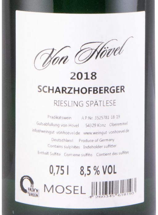 2018 Von Hövel Scharzhofberger Riesling Spätlese white