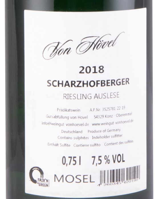 2018 Von Hövel Scharzhofberger Riesling Auslese white