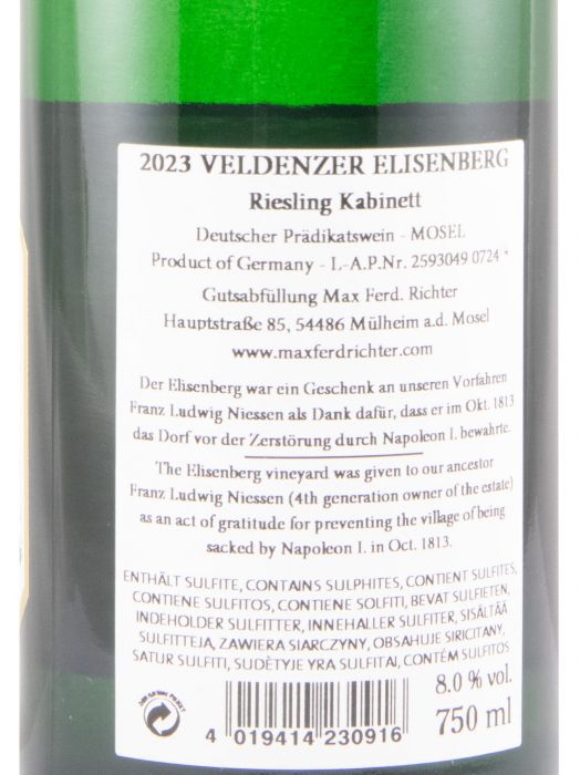 2023 Max Ferd. Richter Elisenberg Riesling Kabinett branco