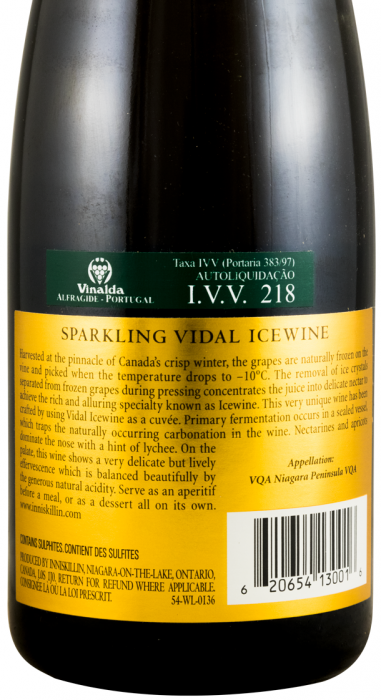 2012 Inniskillin Icewine Sparkling Vidal branco 37,5cl