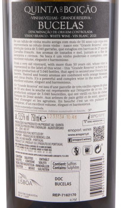 2021 Quinta do Boição Vinhas Velhas Grande Reserva white