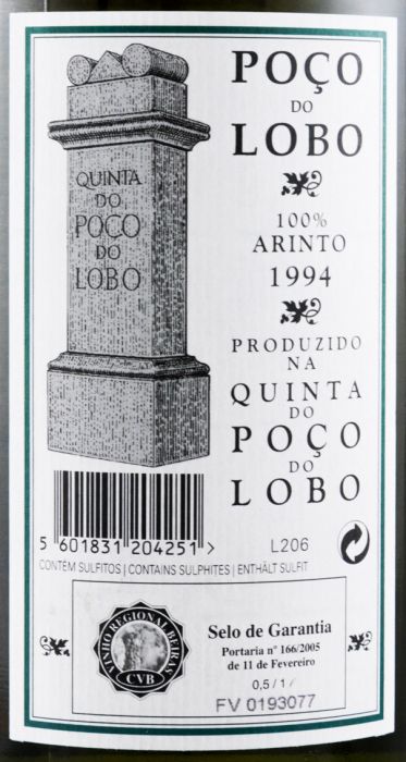 1994 Quinta do Poço do Lobo Arinto branco