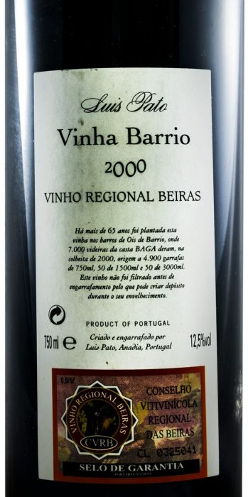 2000 Luis Pato Vinha Barrio tinto