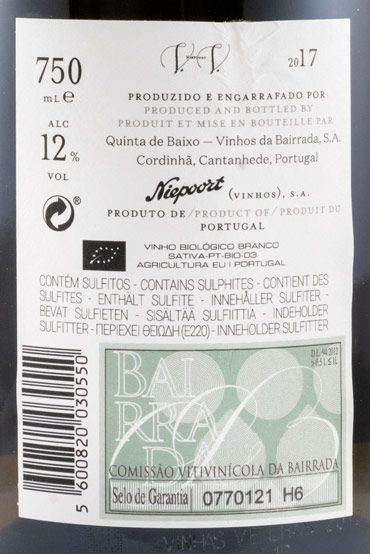 2017 Niepoort Quinta de Baixo Vinhas Velhas biológico branco