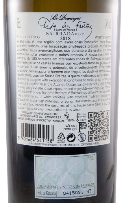 2018 Caves São Domingos Lopo de Freitas white