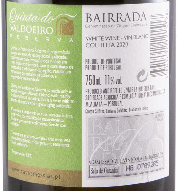 2020 Quinta do Valdoeiro Reserva branco