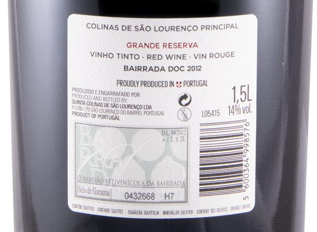 2012 Principal Grande Reserva tinto 1,5L