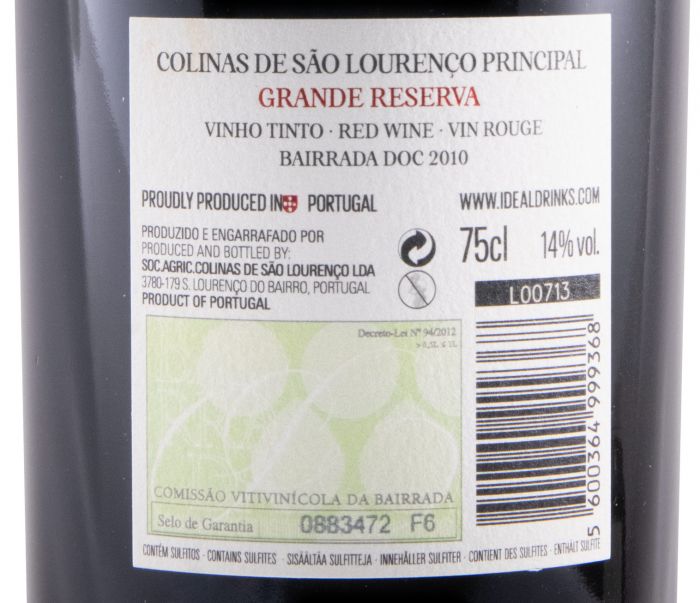 2010 Principal Grande Reserva tinto