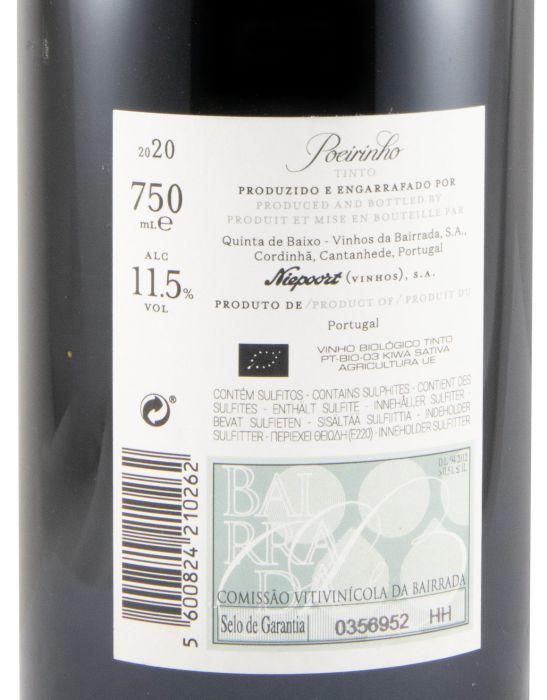 2020 Niepoort Quinta de Baixo Poeirinho Baga organic red