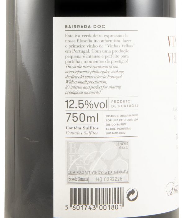 2022 Luís Pato Vinhas Velhas red