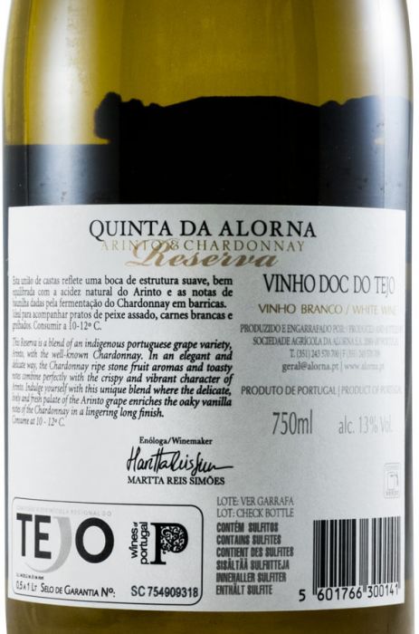2018 Quinta da Alorna Arinto & Chardonnay branco