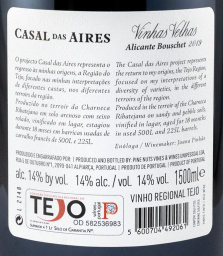 2019 Casal das Aires Alicante Bouschet Vinhas Velhas tinto 1,5L