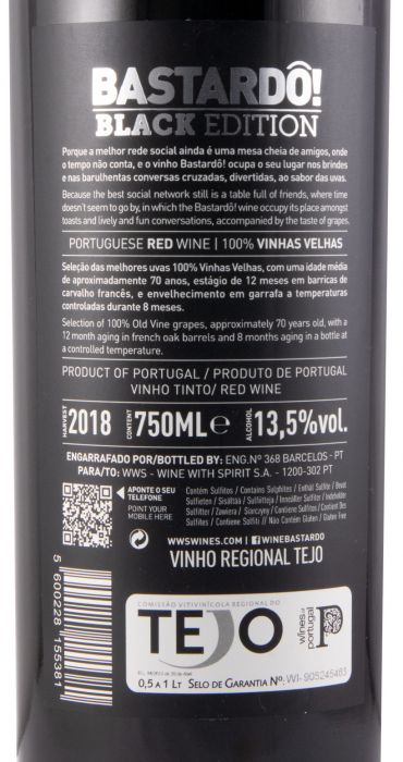 2018 Bastardô! Black Edition tinto