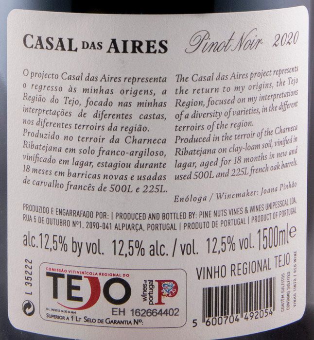 2020 Casal das Aires Pinot Noir tinto 1,5L