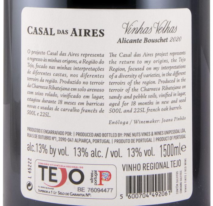 2020 Casal das Aires Alicante Bouschet Vinhas Velhas tinto 1,5L