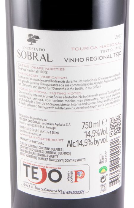 2017 Encosta do Sobral Touriga Nacional red