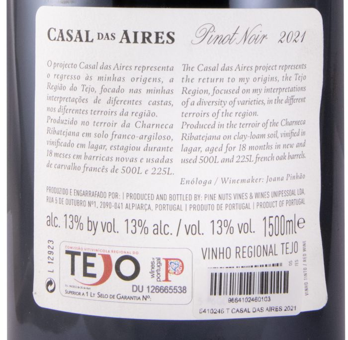 2021 Casal das Aires Pinot Noir tinto 1,5L