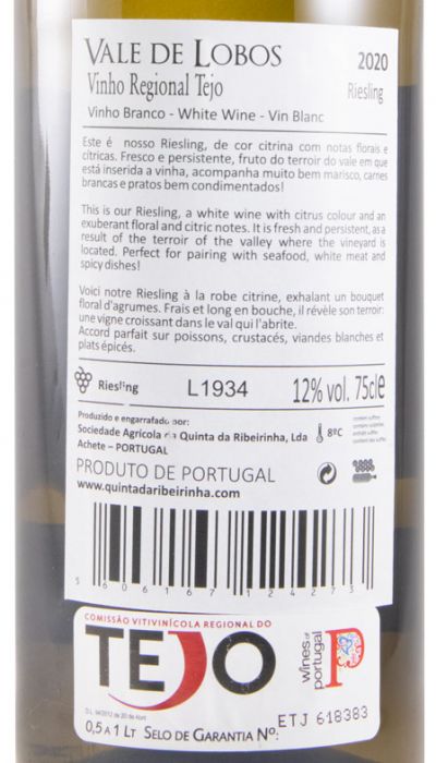 2020 Vale de Lobos Riesling branco
