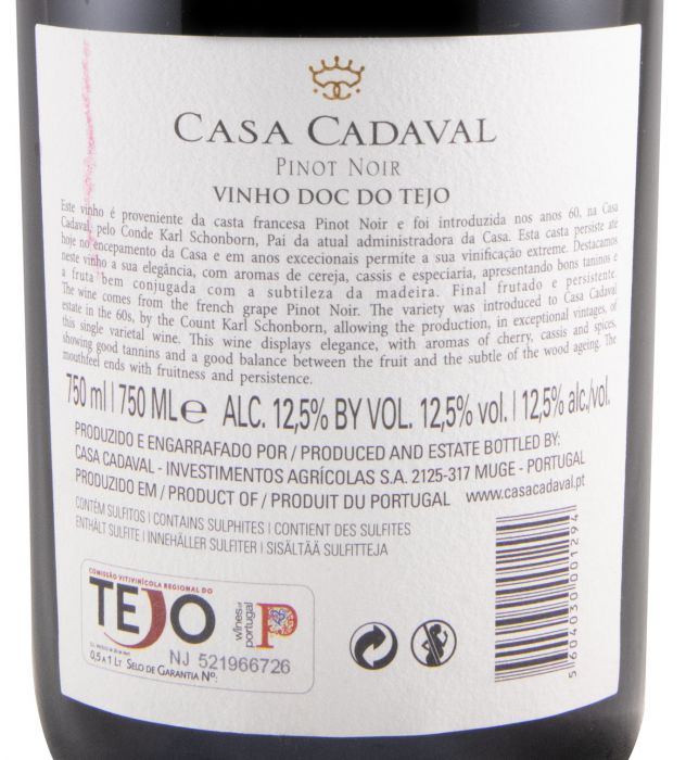 2022 Casa Cadaval Pinot Noir tinto