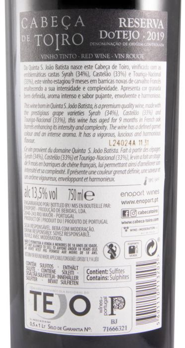 2019 Cabeça de Toiro Reserva red