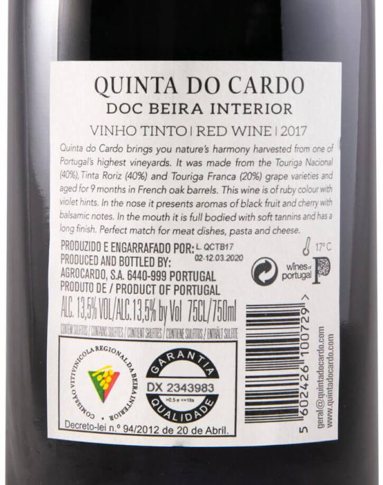 2017 Quinta do Cardo tinto