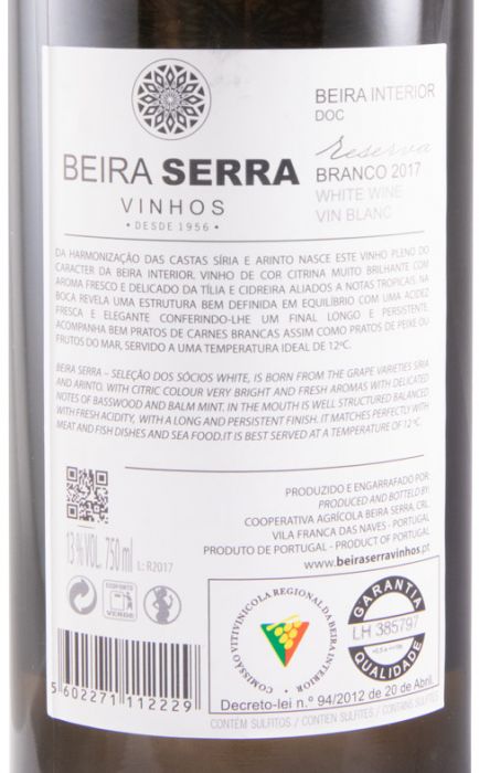 2017 Serra Beira Reserva white