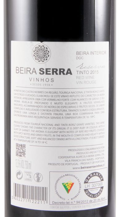 2015 Serra Beira Reserva red