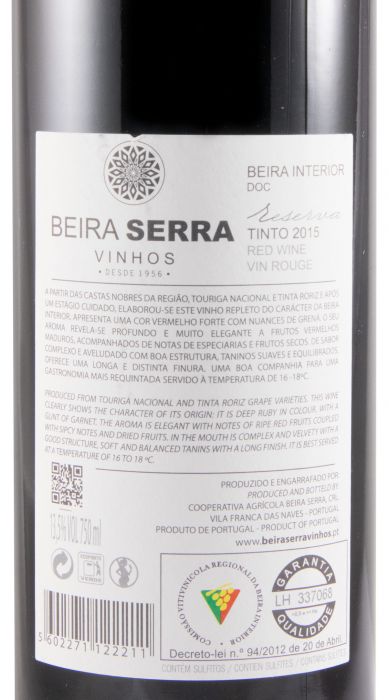 2015 Serra Beira Reserva tinto