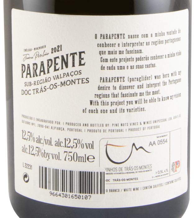 2021 Parapente Vinhas Velhas branco
