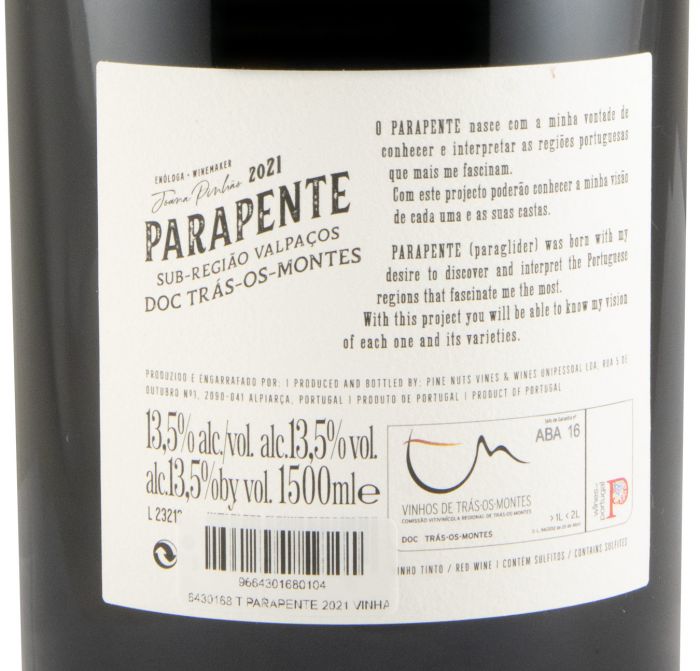 2021 Parapente Vinhas Velhas tinto 1,5L