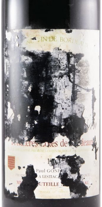 1986 Château de Marsan Bordeaux tinto (rótulo danificado)
