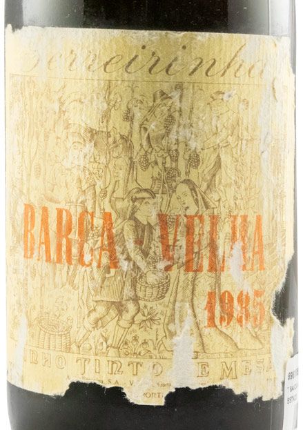 1985 Barca Velha red (low level and damaged label)