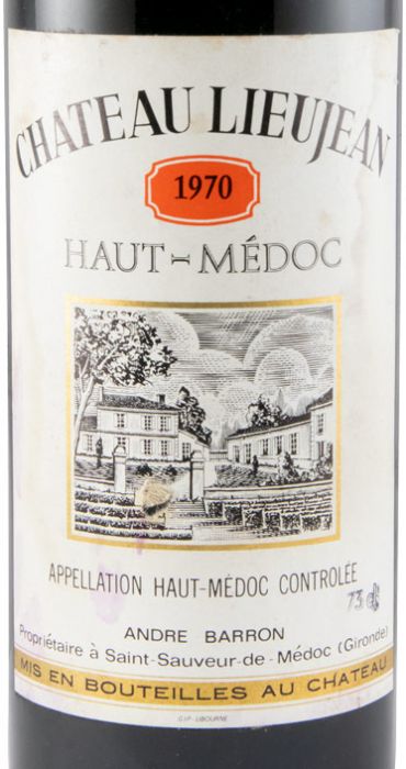 1970 Château Lieujean Haut-Medoc tinto (nível baixo)