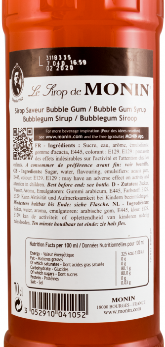 Xarope Bubble Gum Monin