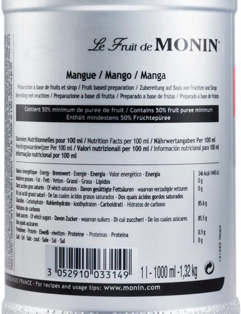 Puré de Fruta Monin Manga 1L