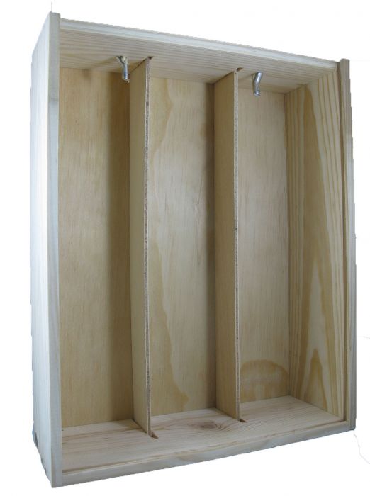 Wooden Box for 3 bottles