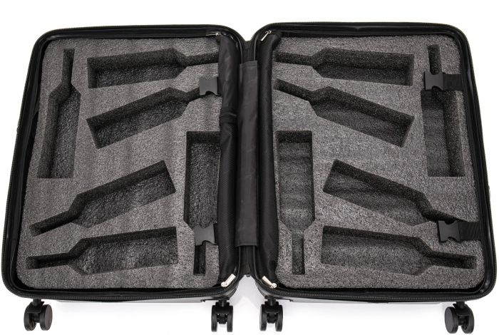 Suitcase Lazenne Black for 12 Bottles