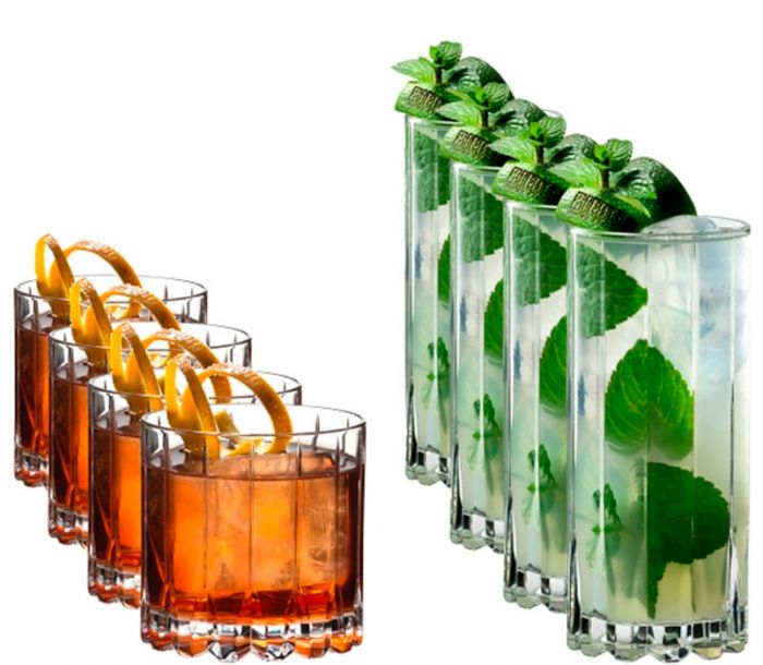 Conjunto 8 Copos Riedel Bar Drink Specific Glassware Rocks & Highball