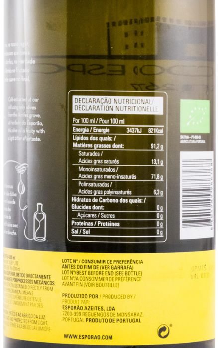 Olive Oil Extra Virgin Herdade do Esporão biológico 50cl