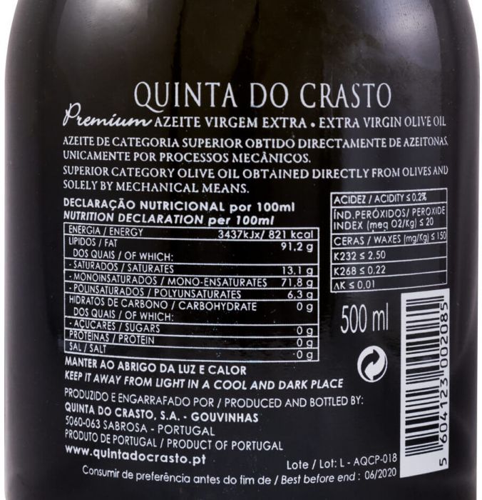 Olive Oil Extra Virgin Quinta do Crasto Premium 50cl
