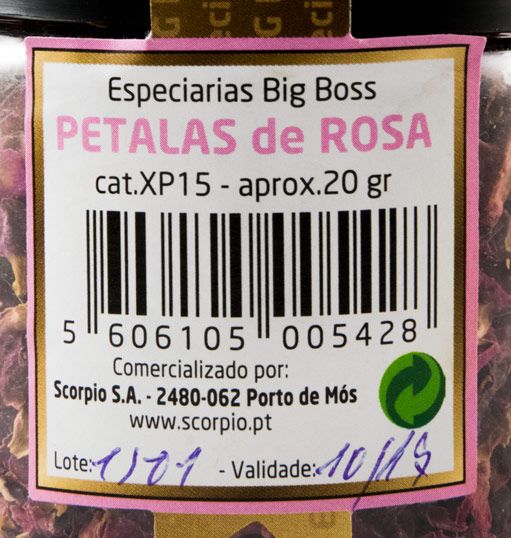 Frasco Petalas de Rosa Big Boss 20gr