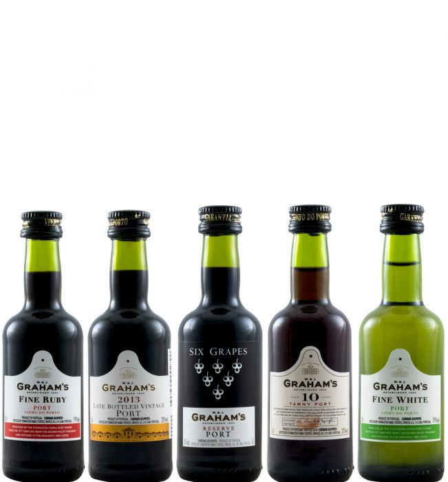 Set Miniatures Graham's Caixa (Six Grappes + 10 years + LBV + Ruby + Fine White) Port 5x5cl