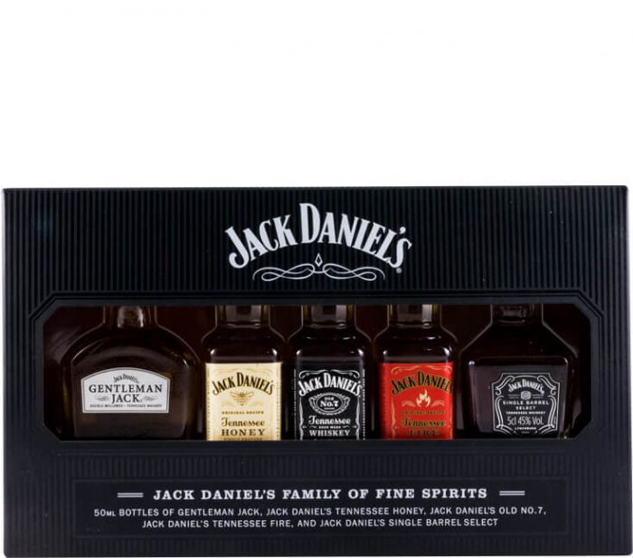 Conjunto Miniaturas Jack Daniel's Family Of Fine Spirits 5x5cl