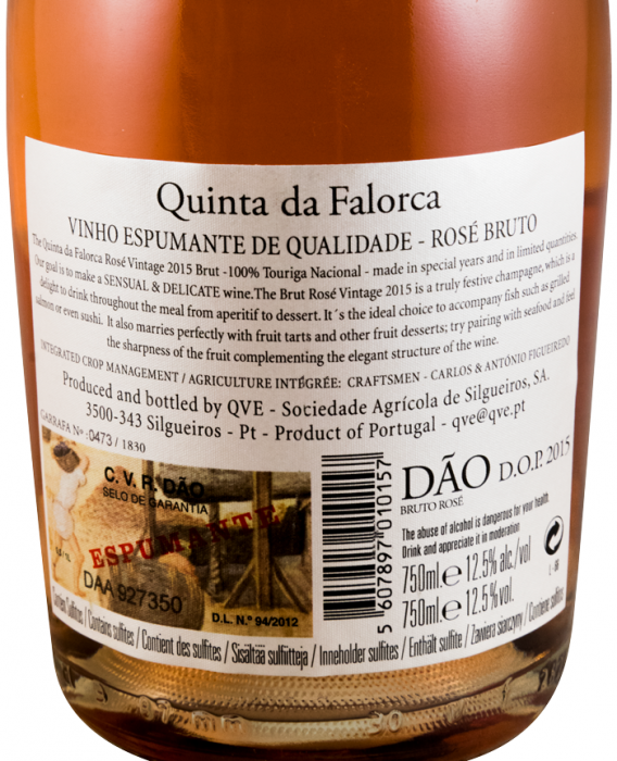 2015 Sparkling Wine Quinta da Falorca Brut rose