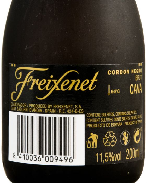 Sparkling Wine Cava Freixenet Cordon Negro Gran Selección Brut 20cl